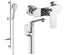 Mexen Milo Ensemble de douche DF40, chromé - 713154DF40-00
