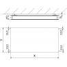 Radiateur plat Mexen CHF20 Hygiene 600 x 1400 mm, connexion latérale, 1405 W, noir - W420HF-060-140-70
