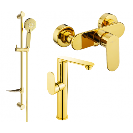 Mexen Milo DF40 ensemble de douche, doré - 713154DF40-50