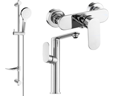Ensemble de douche Mexen Milo DF05, chrome - 713154DF05-00