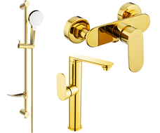 Mexen Milo DF05 ensemble de douche, doré - 713154DF05-50