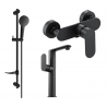 Mexen Milo DF05 ensemble de douche, noir - 713154DF05-70