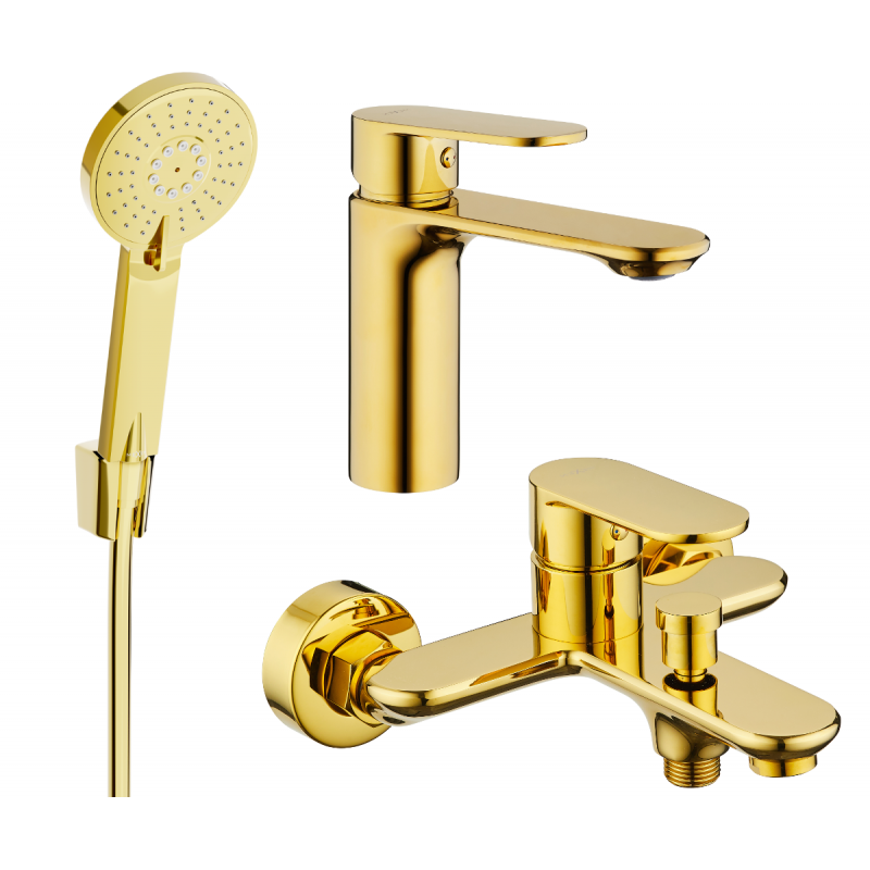 Mexen Milo R40 ensemble de baignoire, doré - 71303R40-50
