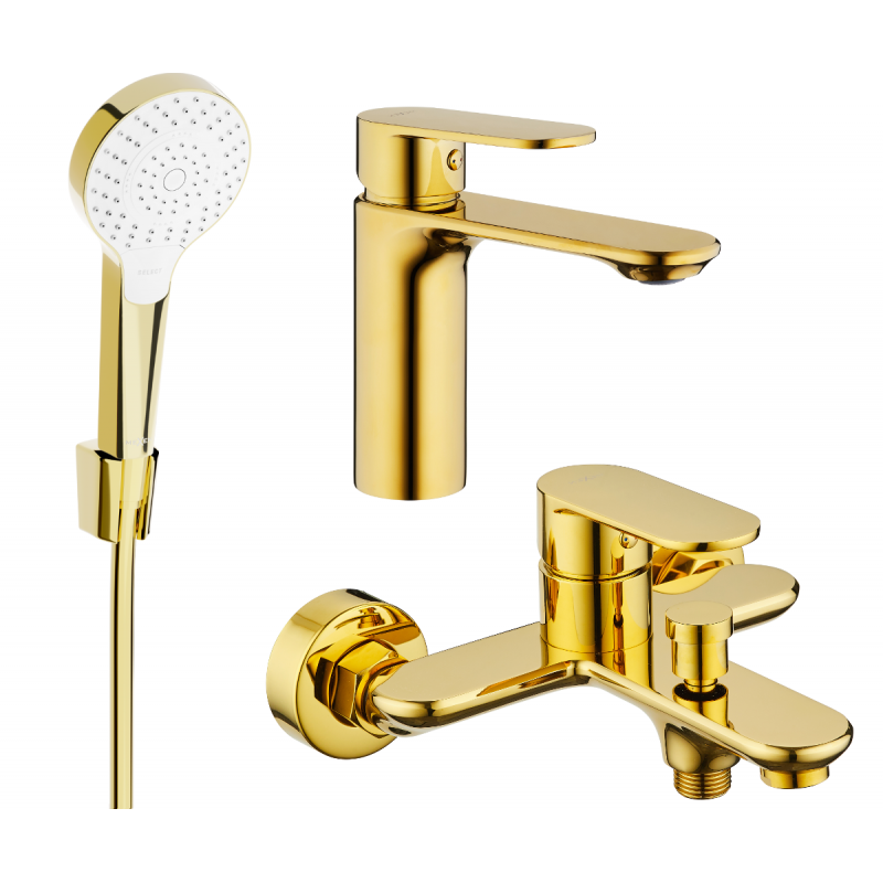 Mexen Milo R05 ensemble de baignoire, doré - 71303R05-50