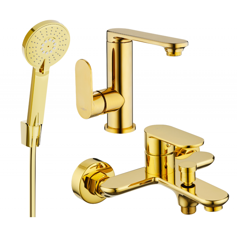 Mexen Milo R40 ensemble de bain, doré - 713053R40-50