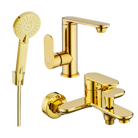 Mexen Milo R40 ensemble pour baignoire, doré - 713053R40-50