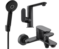 Mexen Milo R40 ensemble baignoire, noir - 713053R40-70