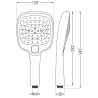 Mexen R-17 Pommeau de douche 3 fonctions, chromé/blanc - 79517-02