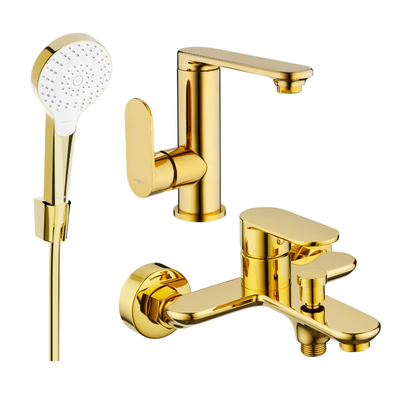 Mexen Milo R05 ensemble de baignoire, doré - 713053R05-50