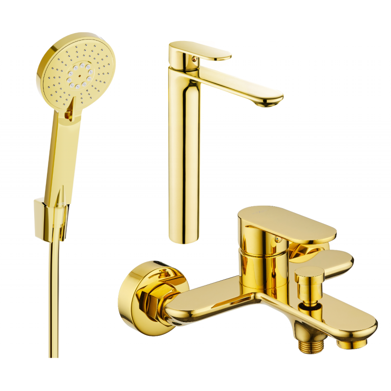 Mexen Milo R40 ensemble de bain, doré - 71313R40-50