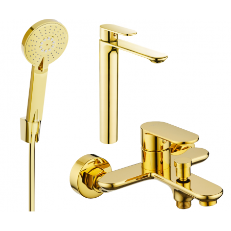 Mexen Milo R40 ensemble de bain, doré - 71313R40-50