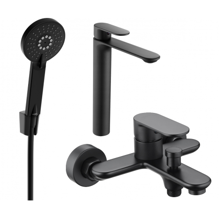 Zestaw de bain Mexen Milo R40, noir - 71313R40-70