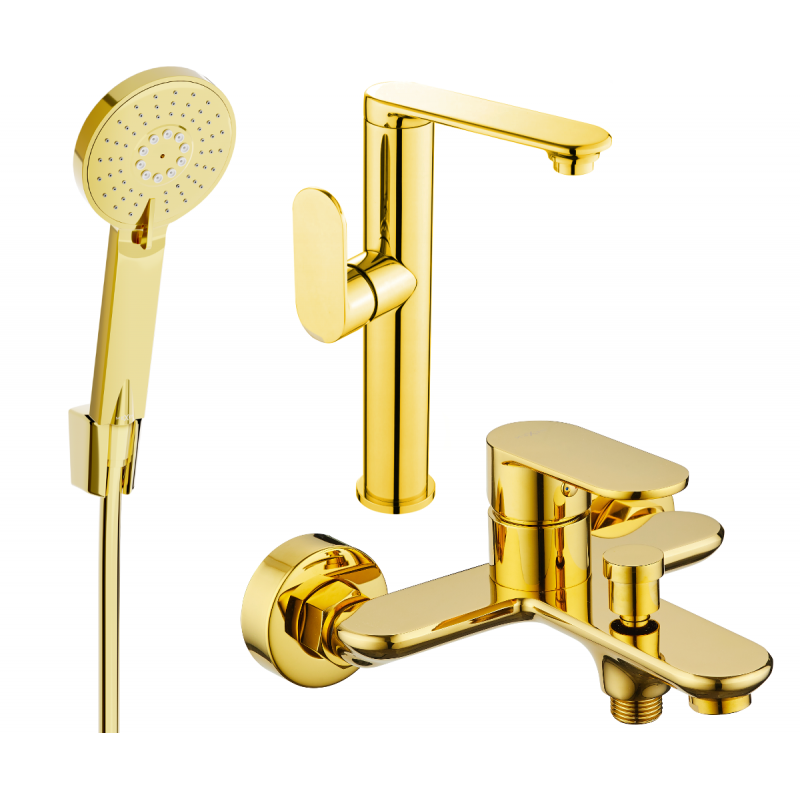 Mexen Milo Ensemble de baignoire R40, doré - 713153R40-50