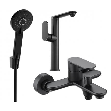 Mexen Milo R40 kit de baignoire, noir - 713153R40-70