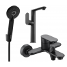 Mexen Milo R40 ensemble de baignoire, noir - 713153R40-70