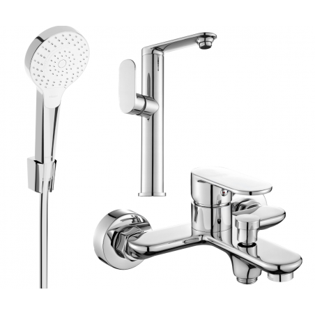 Mexen Milo R05 ensemble de bain, chrome - 713153R05-00