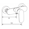 Mexen Milo DF40 robinet de douche avec ensemble de douche, chrome - 7134R40-00