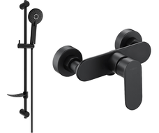 Mexen Milo DF40 robinet de douche avec ensemble de douche, noir - 7134R40-70