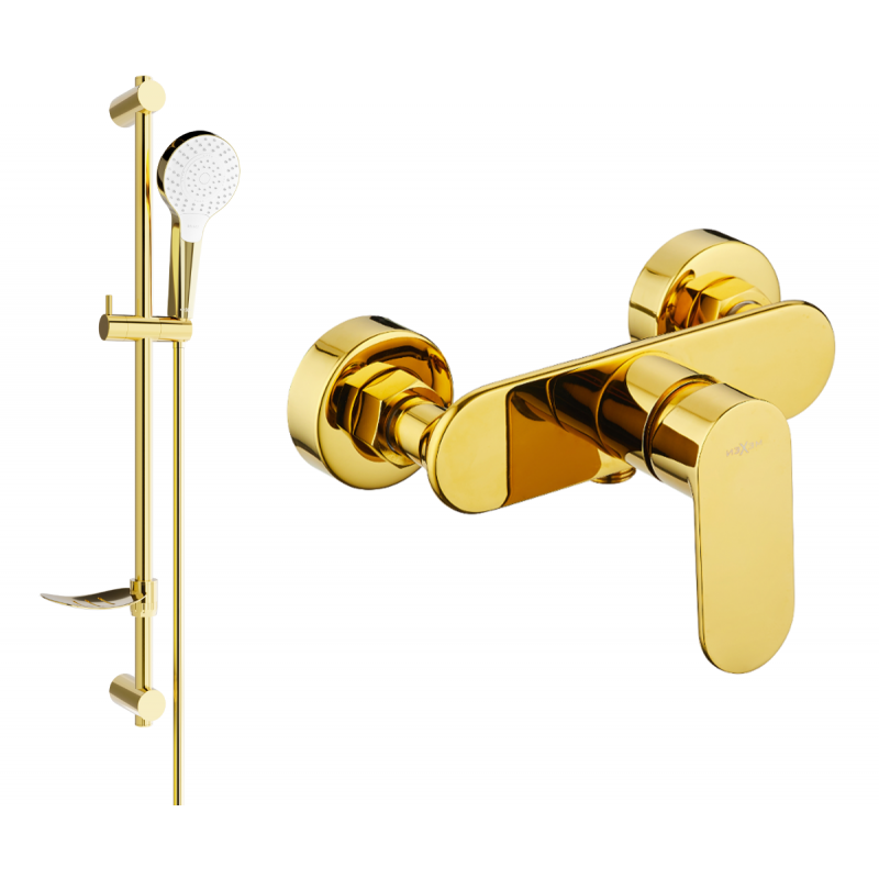 Mexen Milo DF05 mitigeur de douche avec ensemble de douche, doré - 7134R05-50