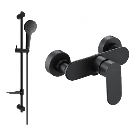 Mexen Milo DF05 mitigeur de douche avec ensemble de douche, noir - 7134R05-70