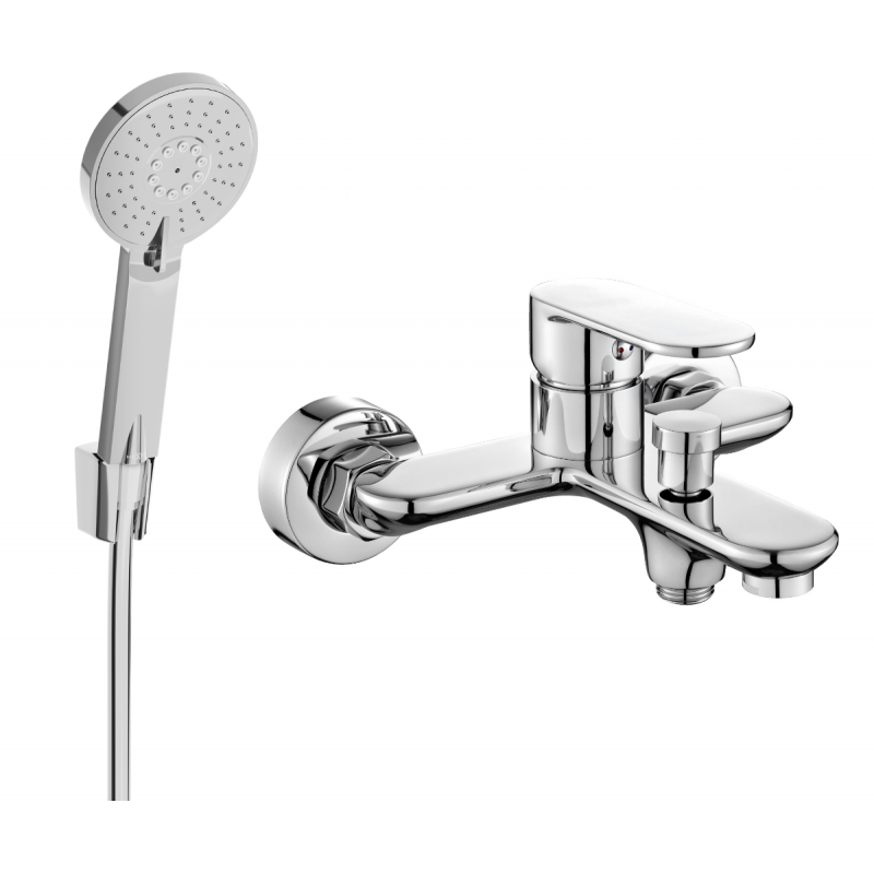Mexen Milo R40 robinet de baignoire avec ensemble douche, chromé - 7133R40-00