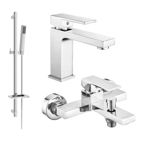 Mexen Uno DQ77 ensemble de bain, chrome - 71403DQ77-00