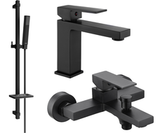 Mexen Uno DQ77 ensemble de baignoire, noir - 71403DQ77-70