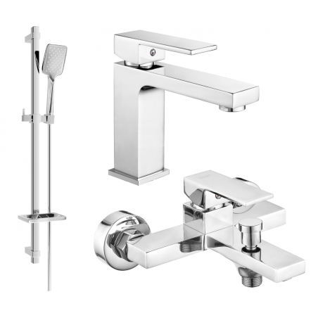 Mexen Uno DQ62 ensemble pour baignoire, chrome - 71403DQ62-00