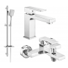 Mexen Uno DQ62 ensemble pour baignoire, chrome - 71403DQ62-00