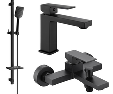 Mexen Uno DQ62 ensemble pour baignoire, noir - 71403DQ62-70