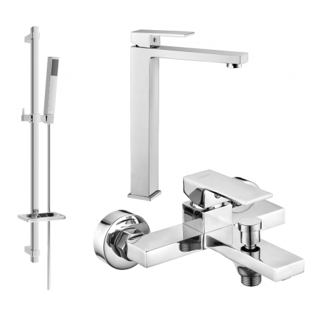 Mexen Uno DQ77 ensemble de baignoire, chrome - 71413DQ77-00