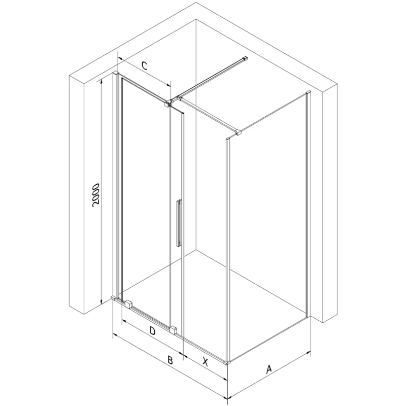 Mexen Velar cabine de douche coulissante 120 x 120 cm, givrée, blanche - 871-120-120-31-20