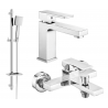 Mexen Uno DQ45 ensemble de bain, chrome - 71403DQ45-00