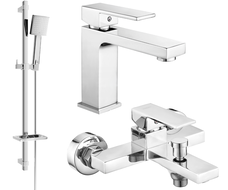 Mexen Uno DQ45 ensemble de bain, chrome - 71403DQ45-00
