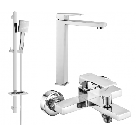 Mexen Uno DQ45 ensemble de baignoire, chrome - 71413DQ45-00