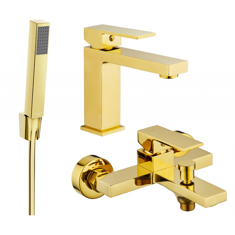 Mexen Uno R77 ensemble de bain, doré - 71403R77-50