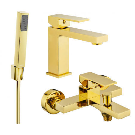 Kit de bain Mexen Uno R77, doré - 71403R77-50