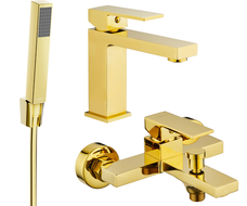 Kit de bain Mexen Uno R77, doré - 71403R77-50