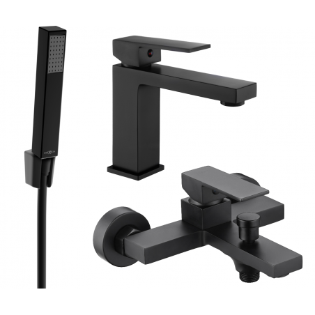 Mexen Uno R77 ensemble de baignoire, noir - 71403R77-70