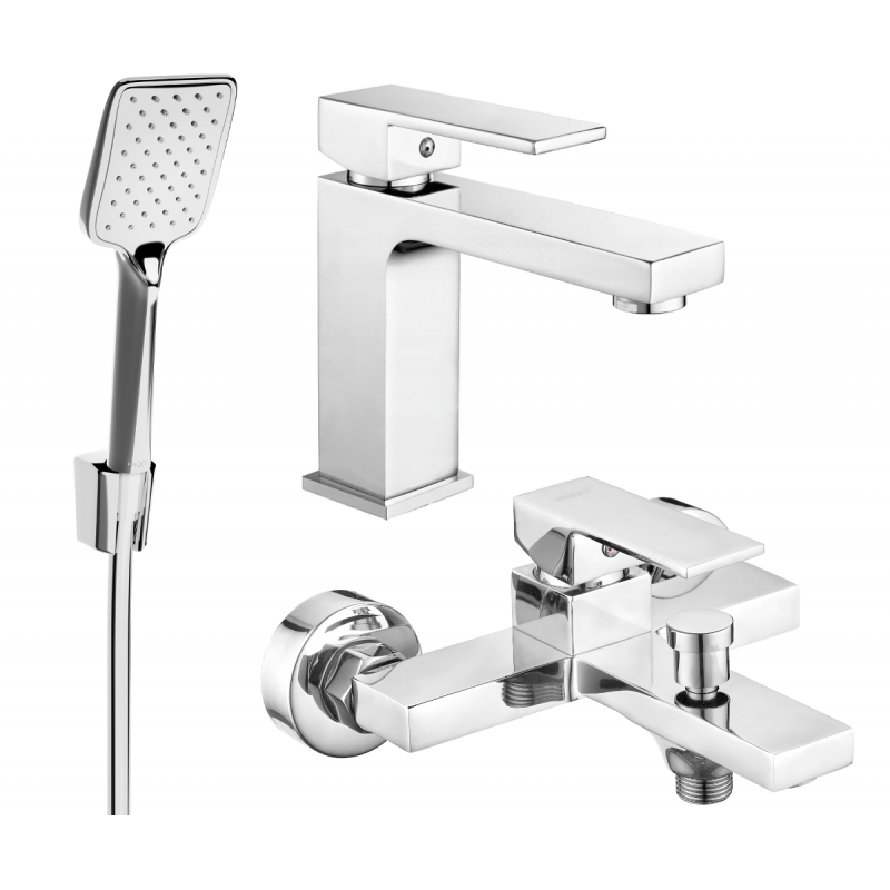 Mexen Uno R62 ensemble de bain, chrome - 71403R62-00