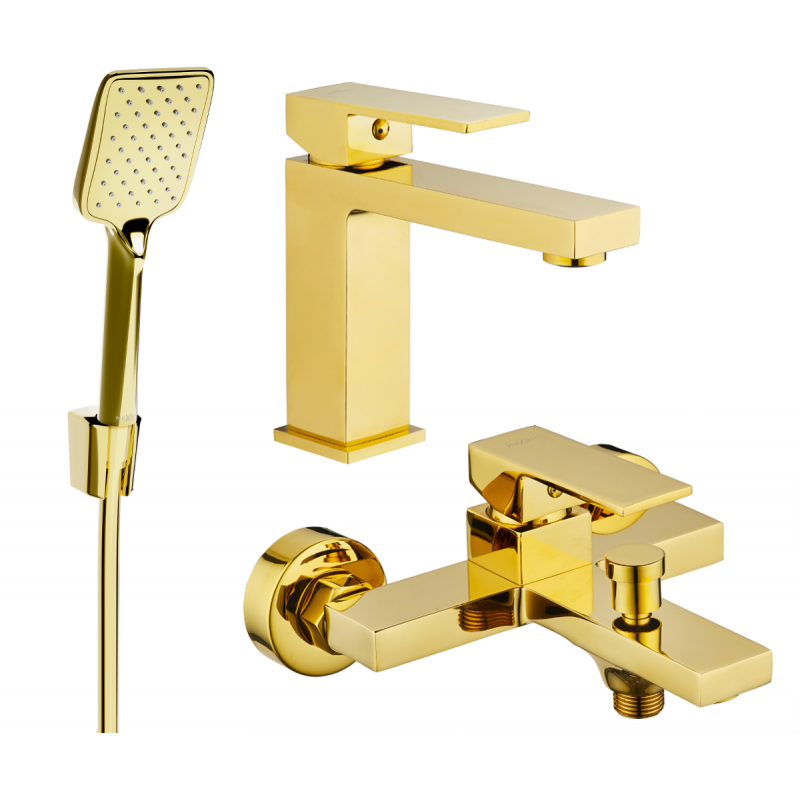 Mexen Uno R62 ensemble de baignoire, doré - 71403R62-50