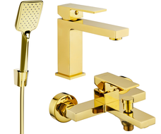 Mexen Uno R62 ensemble baignoire, doré - 71403R62-50