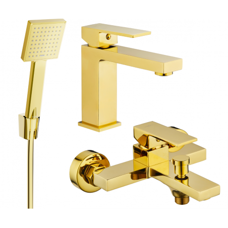 Mexen Uno R45 ensemble bain, doré - 71403R45-50