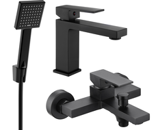 Ensemble de baignoire Mexen Uno R45, noir - 71403R45-70