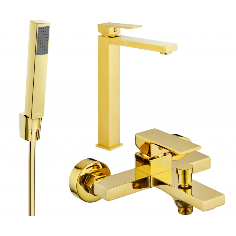 Mexen Uno R77 ensemble de bain, doré - 71413R77-50