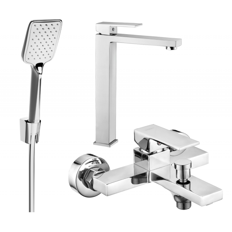Mexen Uno R62 ensemble de bain, chrome - 71413R62-00