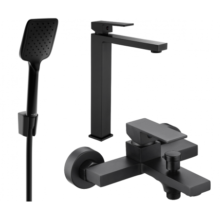 Mexen Uno R62 ensemble pour baignoire, noir - 71413R62-70