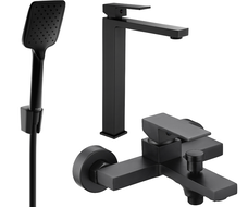 Mexen Uno R62 ensemble de baignoire, noir - 71413R62-70