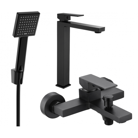 Mexen Uno R45 ensemble baignoire, noir - 71413R45-70
