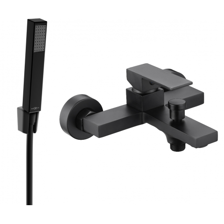 Mexen Uno R77 robinet de baignoire avec ensemble de douche, noir - 7143R77-70